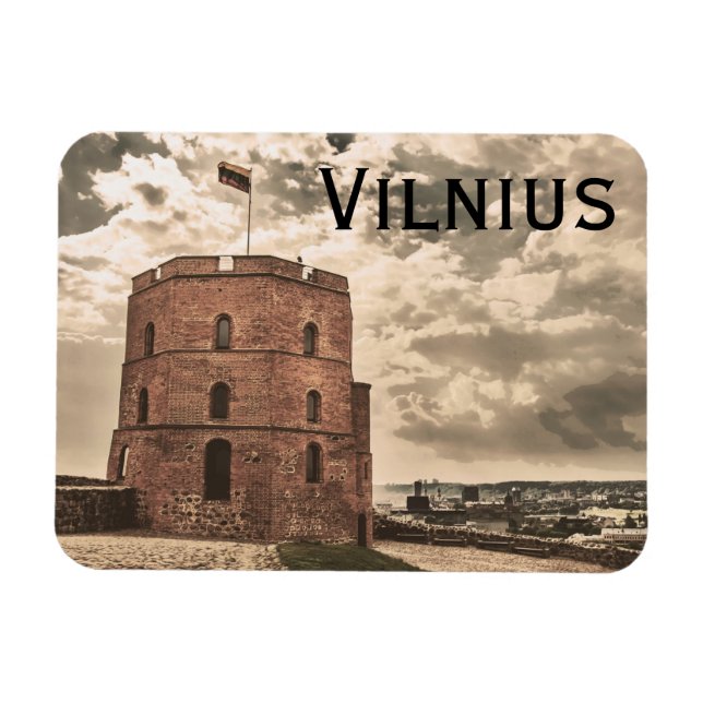 Tower von Gediminas Vilnius Magnet (Horizontal)