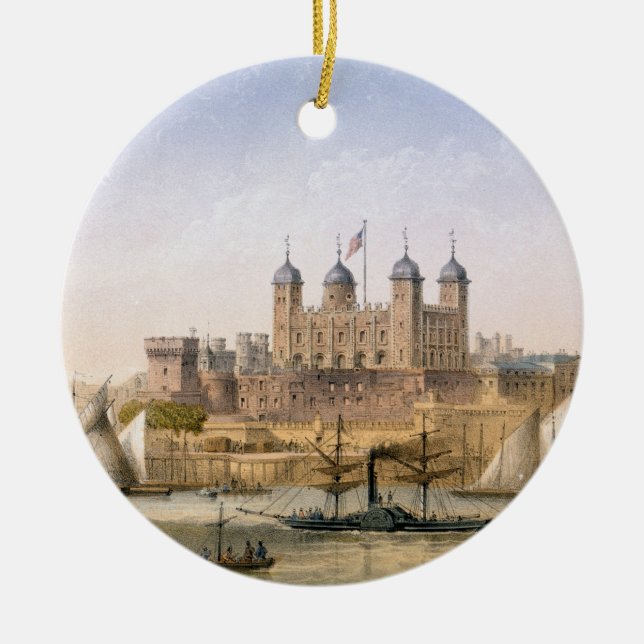 Tower von London, C.1862 (Farbelitho) Keramik Ornament (Vorne)