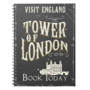 Tower von London England Vintage Poster Notizblock