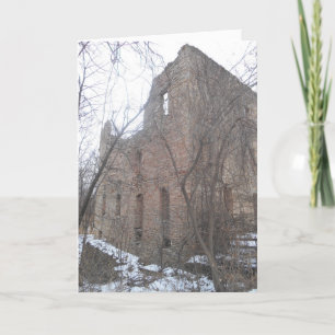 "Towering Oxford Mill Ruins" Weihnachtskarte Karte