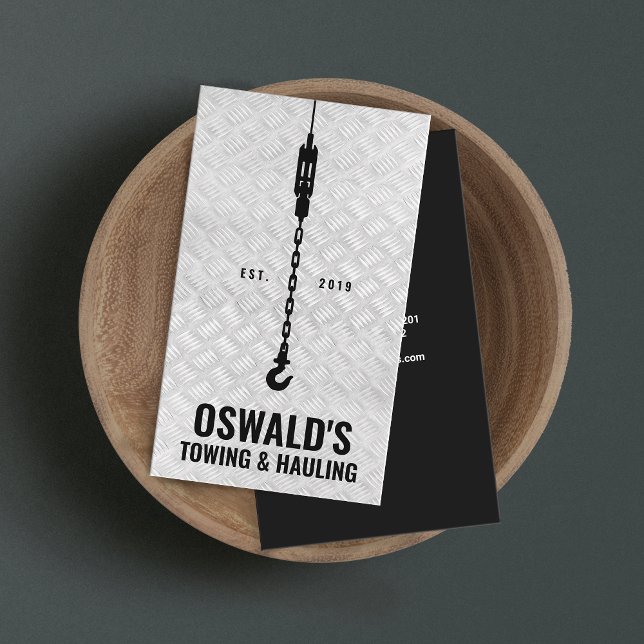 Towing Company Metal Professional Tow Hook  Visitenkarte (Von Creator hochgeladen)