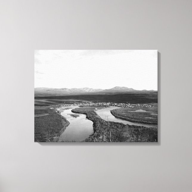 Town View Iditarod, Alaska Fotograf Leinwanddruck (Vorderseite)