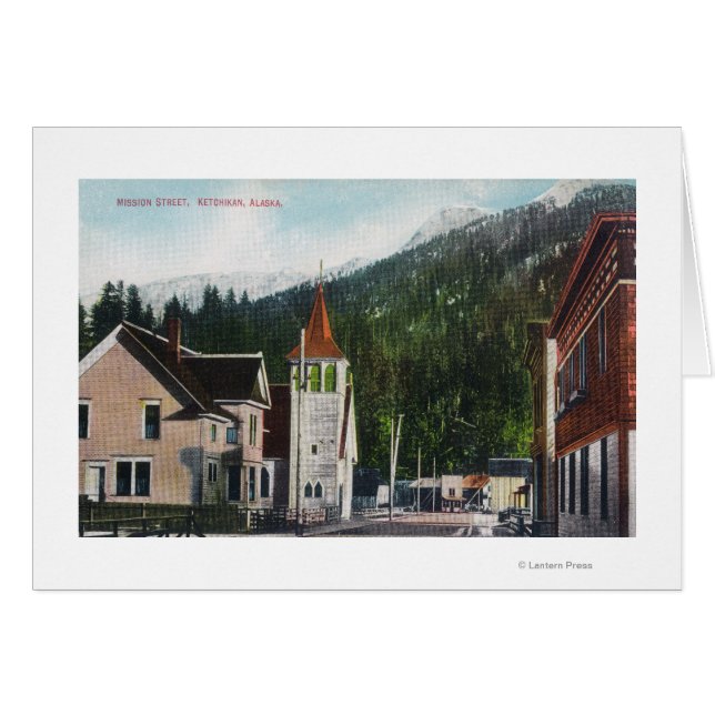 Town View of Mission StreetKetchikan, AK (Vorderseite (Horizontal))