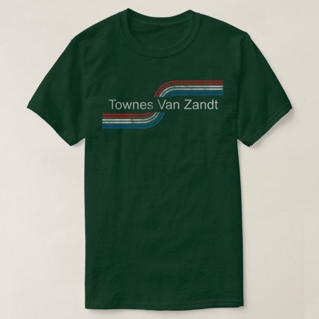 Townes Van Zandt Biker Style TShirt (Design devant)