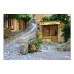 Townscape in Dordogne, Frankreich Fotodruck