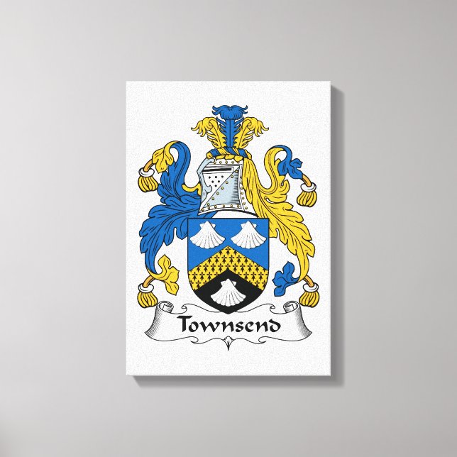 Townsend-Familienwappen Leinwanddruck (Vorderseite)