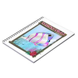 Townsville Australien Tropischer Fisch Reiseplakat Notizblock