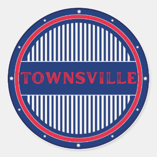 Townsville City Pride Emblem – Australian Identity Runder Aufkleber