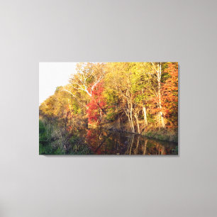 Towpath Autumn Glory (Ohio) Canvas Print Leinwanddruck
