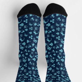 Tox Socks Blue Poison Pattern Socken