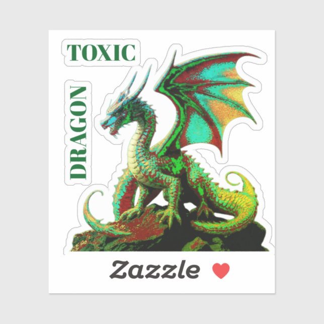 TOXIC DRAGON  AUFKLEBER (Blatt)