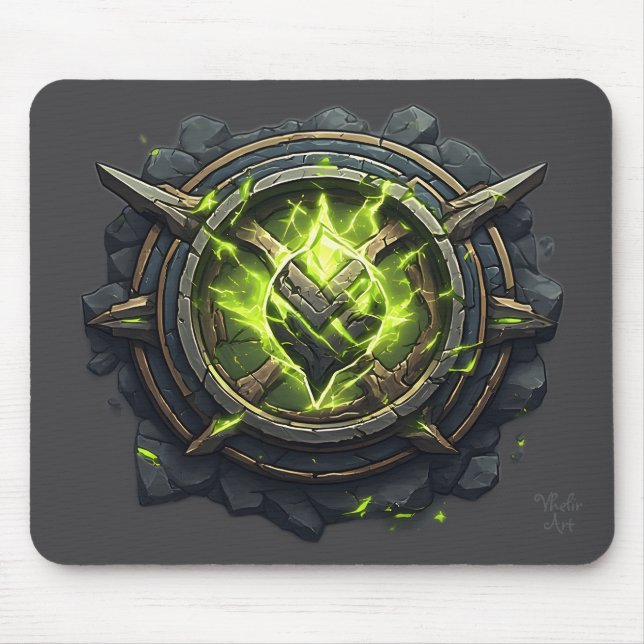 Toxic Rune Gamer Emblem Mousepad (Vorne)