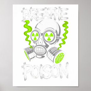 Toxic Skull Drifter Aufkleber Poster