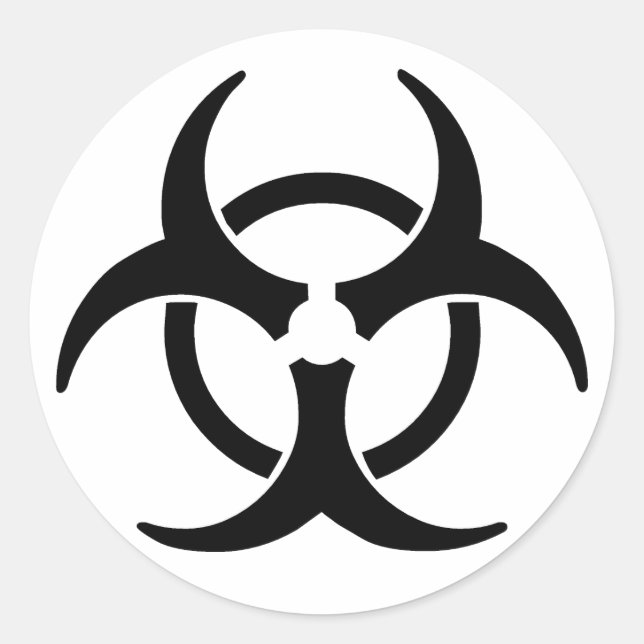 toxisch runder aufkleber (Vorderseite)