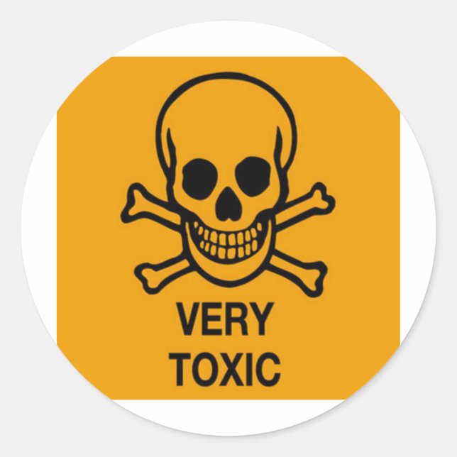 toxisch runder aufkleber (Vorderseite)