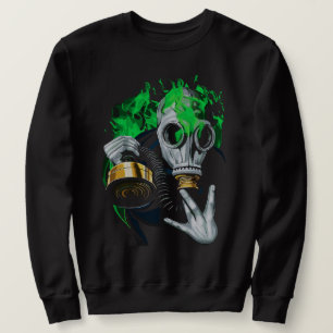 Toxische Gasmaske: Neonflammen Sweatshirt