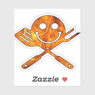 Toxische GRILLEN Piratenflagge Aufkleber