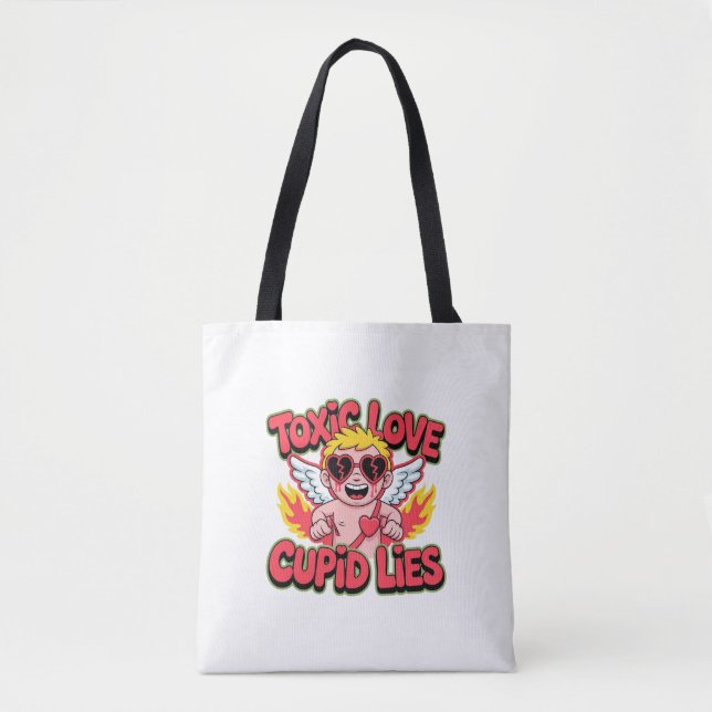 Toxische Liebe - Cupid Lies Dark Aesthetic Tote Ba Tasche (Vorderseite)