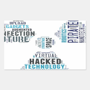 Toxischer Cyberpunk Hacker Rechteckiger Aufkleber