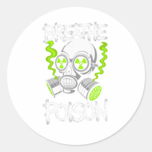 Toxischer Totenkopf-Drifter-Aufkleber Runder Aufkleber