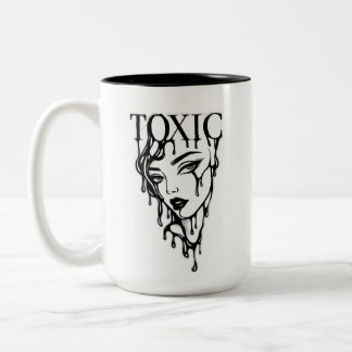 Toxischer tropfender Mädchen-Kaffeebecher Zweifarbige Tasse