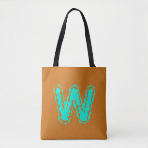 Toxisches Orangengrün, Creepy Monogram Tasche