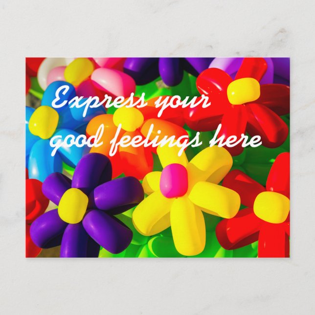 Toy Balloon Blume Postkarte (Vorderseite)