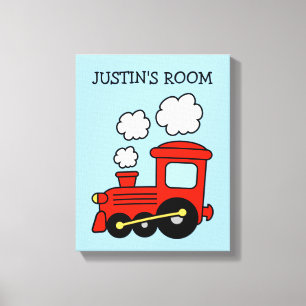Toy choo choo train garçon's nursery art toile imp