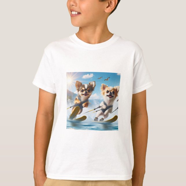 Toy dogs Waterskiing! T-Shirt (Vorderseite)