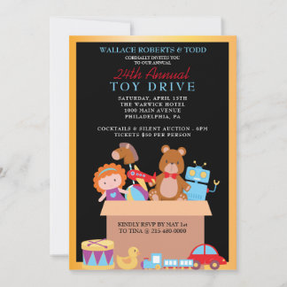 TOY DRIVE Auktion Corporate Gala Fundraiser Einladung