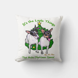 Toy Fox Terrier Christmas Kissen