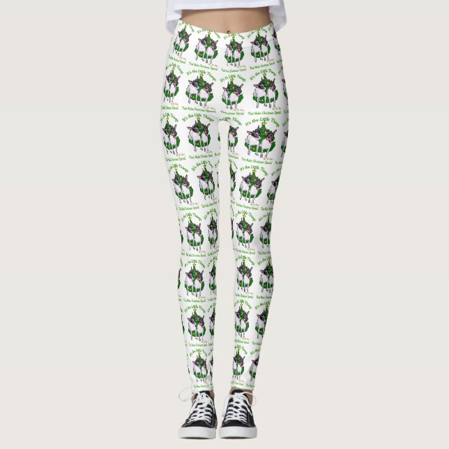 Toy Fox Terrier Christmas Leggings (Vorderseite)
