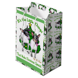 Toy Fox Terrier Christmas Mittlere Geschenktüte