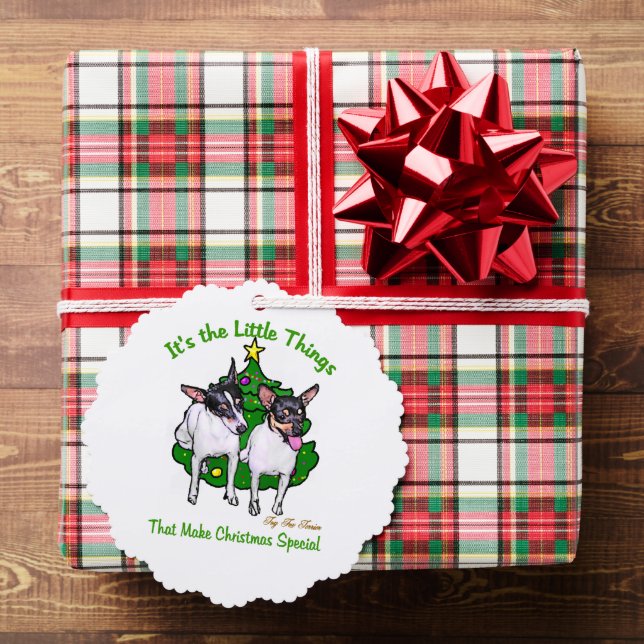 Toy Fox Terrier Christmas Ornament Karte (Insitu (Geschenk))