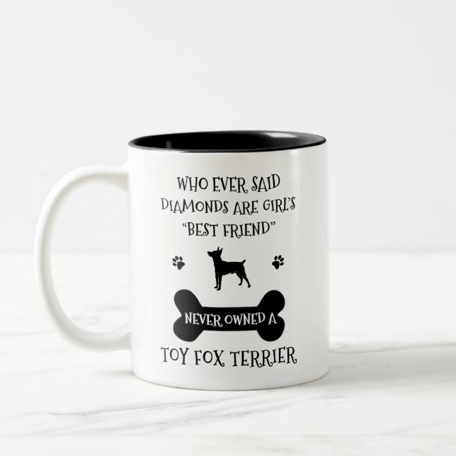 Toy Fox Terrier Dog Breed Best Friend Zweifarbige Tasse (Links)
