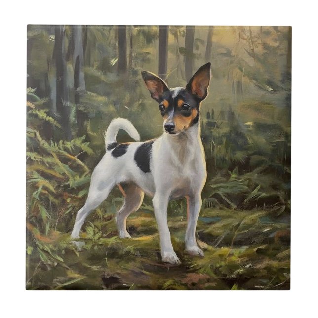 Toy Fox Terrier Fliese (Vorderseite)