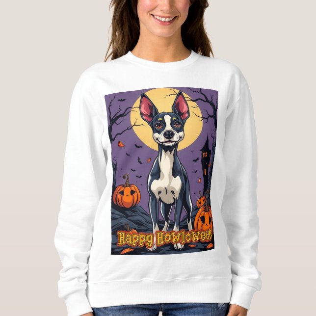 Toy Fox Terrier Happy Howloween Sweatshirt (Vorderseite)