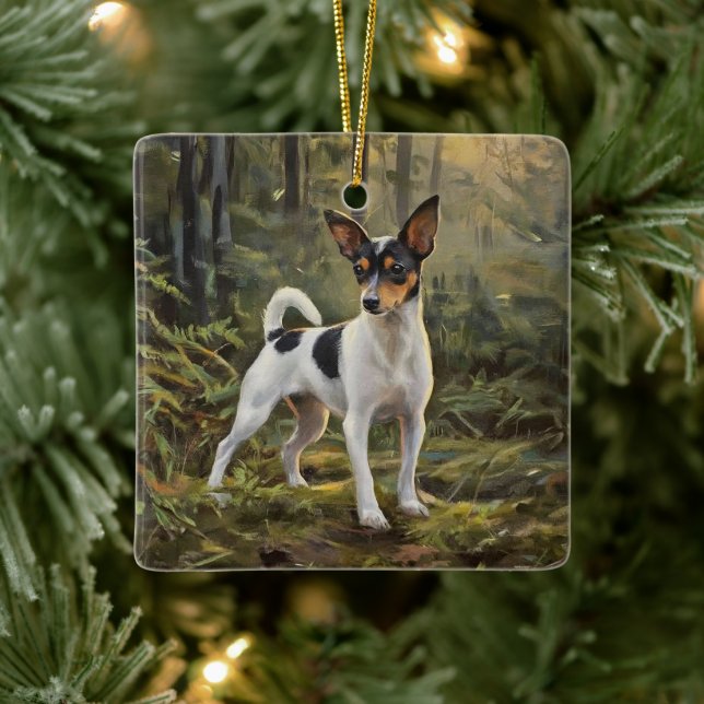 Toy Fox Terrier Keramikornament (Baum)
