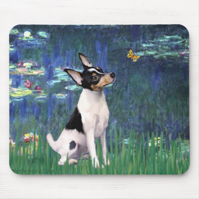 Toy Fox Terrier - Lilies 5 Mousepad (Vorne)