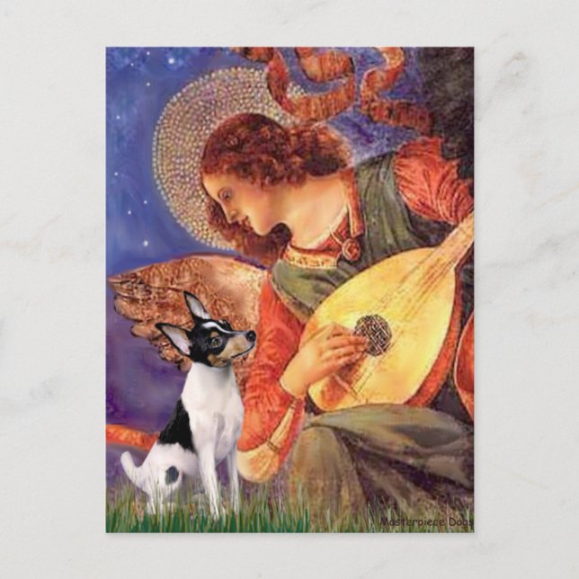 Toy Fox Terrier - Mandolin Angel Postkarte (Vorderseite)