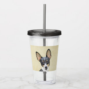Toy Fox Terrier Painting - Niedliche Original Dog  Acryltrinkbecher