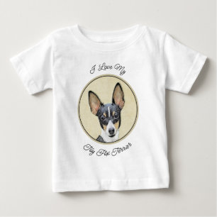 Toy Fox Terrier Painting - Niedliche Original Dog  Baby T-shirt