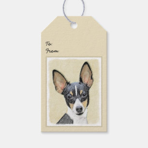 Toy Fox Terrier Painting - Niedliche Original Dog Geschenkanhänger