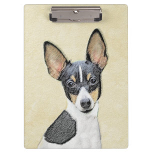 Toy Fox Terrier Painting - Niedliche Original Dog  Klemmbrett