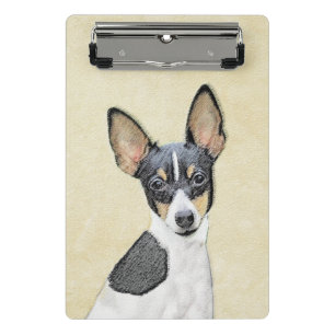 Toy Fox Terrier Painting - Niedliche Original Dog Mini Klemmbrett