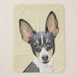 Toy Fox Terrier Painting - Niedliche Original Dog  Sherpadecke