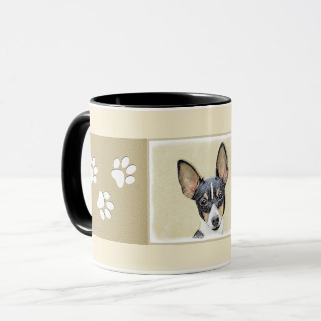 Toy Fox Terrier Painting - Niedliche Original Dog  Tasse (Vorderseite Links)