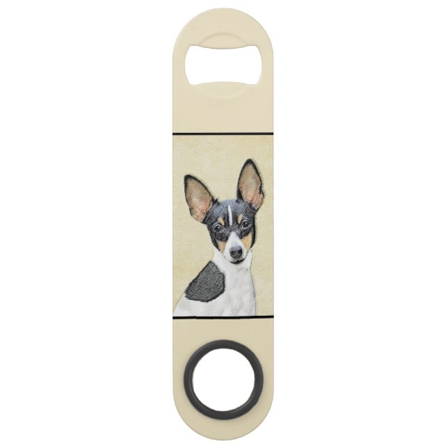 Toy Fox Terrier Peinture - Cute Original Chien Art (Dos)