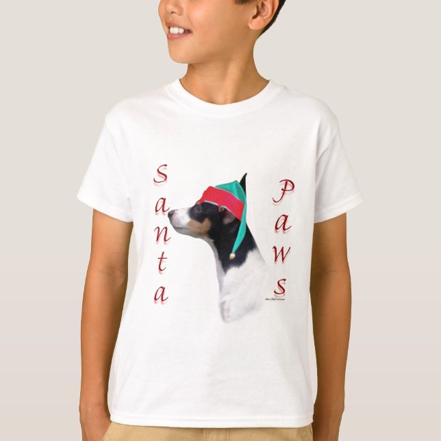 Toy Fox Terrier Santa Paws T-Shirt (Vorderseite)