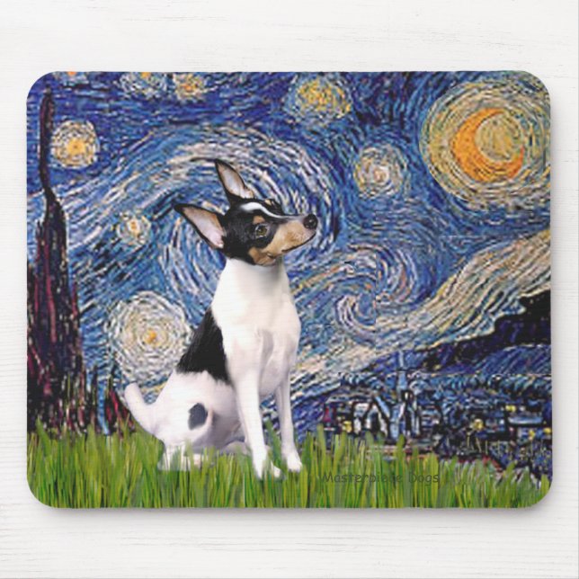 Toy Fox Terrier - Starry Night Mousepad (Vorne)